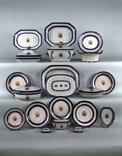 Çin İhracat Akşam Yemeği Servisi, c.1790 (seramik) by School Chinese