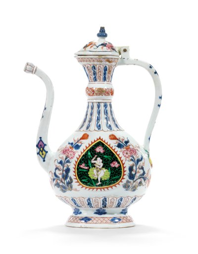 Orta Doğu pazarı için Rose-Imari ibrik ve kapak, 18. yüzyılın ikinci çeyreği (seramik) by School Chinese