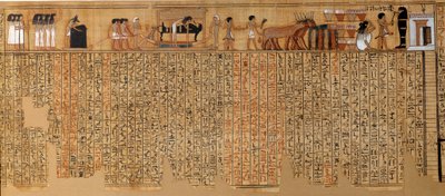 Mısır Eski Eseri: Ölüler Kitabı, Nebqed Papirüsü. MÖ 1400-1350 civarında. 18 hanedanı. Thebes