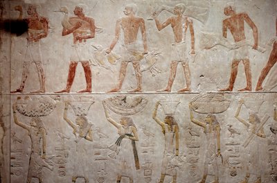 Mısır antikası: ördek taşıyan adamlar. Sakkara