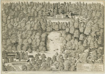 Boscobel Evi: gravür, nd [1809] (baskı) by School English