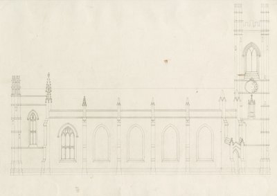 Burton-upon-Trent - Holy Trinity Kilisesi: çizim, nd [?1820s] (çizim) by School English