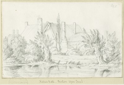 Burton-upon-Trent - Nether Hall: karakalem, nd [?19th cent] (çizim) by School English