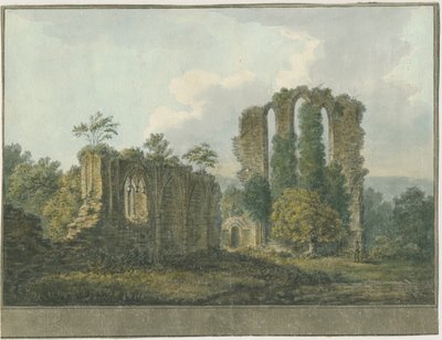 Croxden Abbey: suluboya resim, nd [1805] (resim) by School English