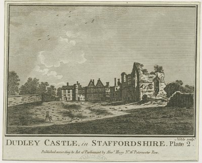Dudley Castle - The Keep: bakır levha gravür, [14 Nis 1775] (baskı) by School English