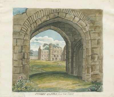 Dudley Castle - The Keep: suluboya çizimi, nd [?19th Century] (resim) by School English