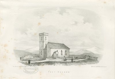 Foxt Kilisesi: litografi, nd [c 1840] (baskı) by School English