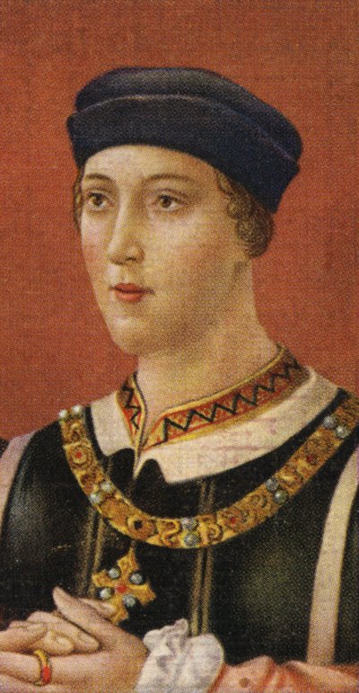 Kral Henry VI, 'Player's Cigarette Cards'tan illüstrasyon (renkli lito) by School English