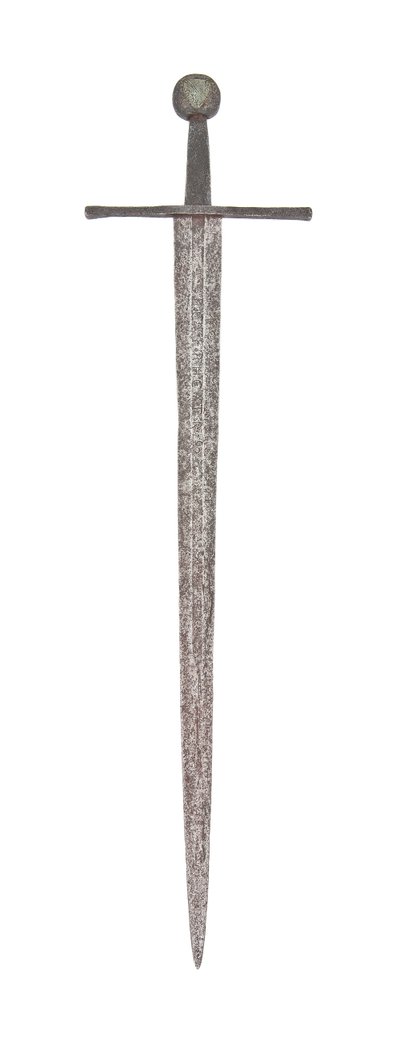 Geç ortaçağ kılıcı, daha önceki Viking bıçağıyla ve De Bohun ailesinin, Hereford Kontları ve Essex