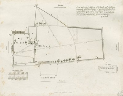 Lichfield - Greyfriars: gravür by School English