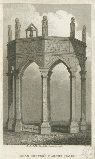 Lichfield - Pazar Yeri: gravür, nd [c 1805] (baskı) by School English