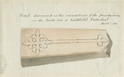 Lichfield Katedrali - Mezar: sepya çizimi, [1813] (çizim) by School English