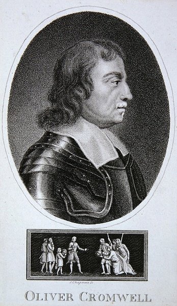 Oliver Cromwell (gravür) by School English