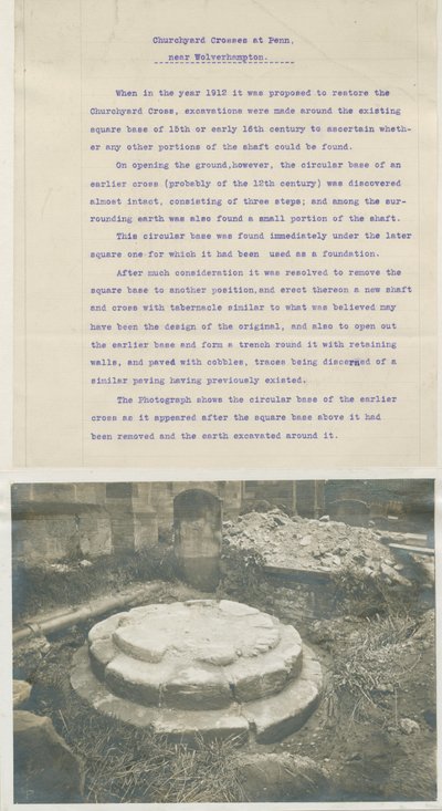 Penn Kilisesi - Antik Haç Kalıntıları: fotoğraf, nd [1912] (fotoğraf) by School English