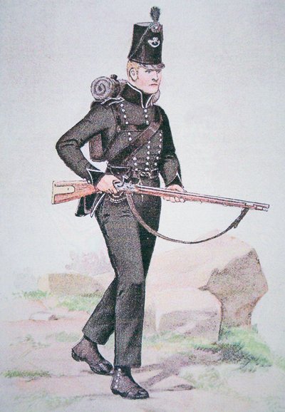 95. Rifles of the Private of the 95th Rifles, c.1810, Londra