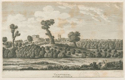 Tamworth Kalesi: gravür ve [? 19. yüzyıl] (baskı) by School English