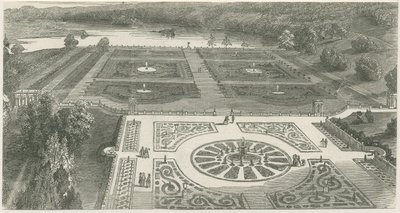 Trentham Gardens: gravür ve [?19. yüzyıl] (baskı) by School English