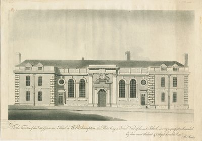 Wolverhampton - Gramer Okulu: gravür, nd [1797] (baskı) by School English