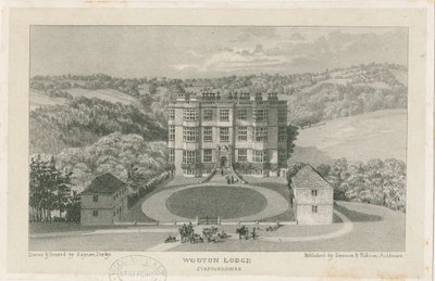 Wootton Lodge: litografi, nd [c 1839] (baskı) by School English