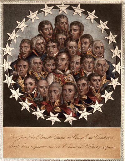 Zaferden Bir Kahraman - Konseyde, Savaşta dürüstlük günleri - devletin gerçek mirası ve iyiliğidir. (Gresetler) - 1. marengo. dessaix. 2. montebello. lannes. 3. Austerlitz. rap. 4. eckmüel. Davust. 5. flora. günlük. 6. vagram. yanaşma yeri by School French