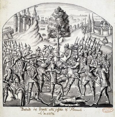 1351 yılında Josselin ve Ploermal arasındaki Trento Savaşı by School French