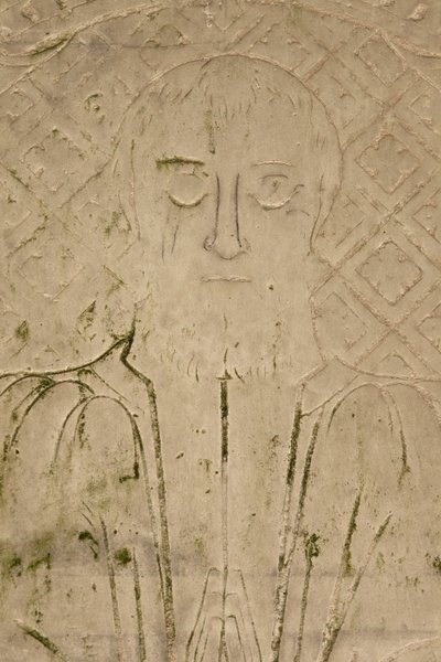 Bir manastır kabartmasının detayı (taş) by School French