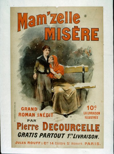 Mam'zelle Misere Posteri (renkli taş) by School French