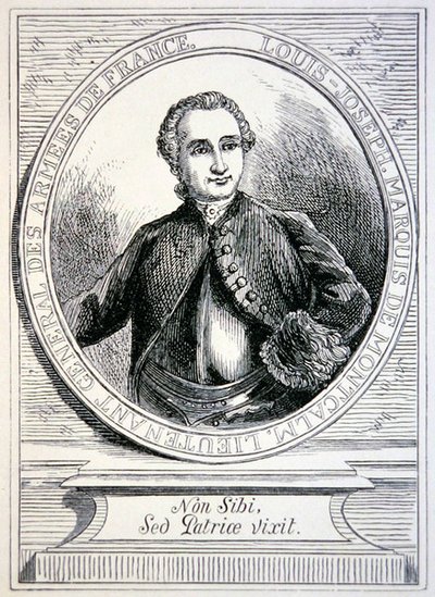 Marquis de Montcalm (gravür) by School French