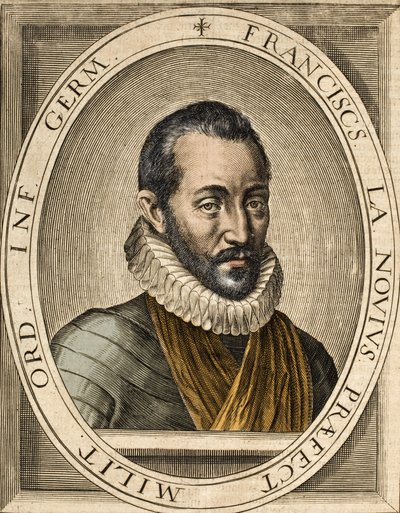 Francois de La Noue'nin Portresi (1531-1591), Fransız Siyasi ve Askeri Konuşmalarının yazarı - Francois de la Noue, Bras-de-Fer (Demir Kol) olarak adlandırılır by School French