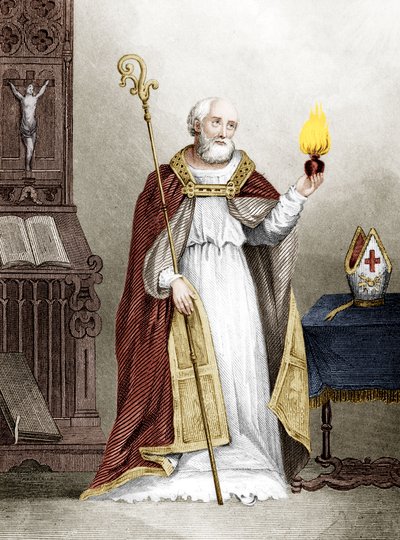 Aziz Augustine (gravür) by School French