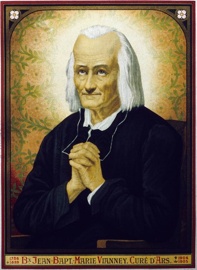 Saint Jean Baptiste Vianney (renkli taş) by School French