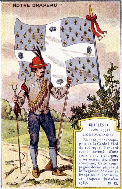 Charles IX Silahşörlerinin bayrağı by School French