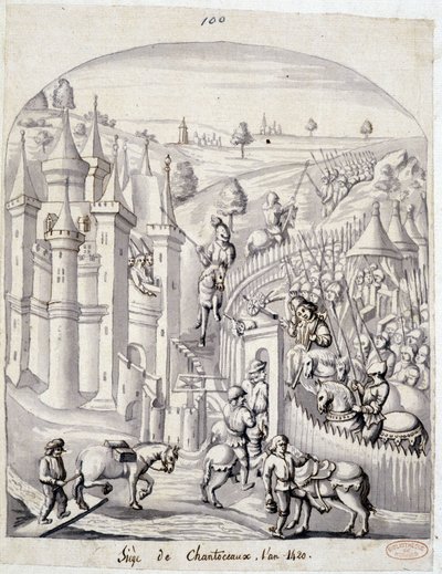 1420 yılında Chantoceaux kuşatması by School French