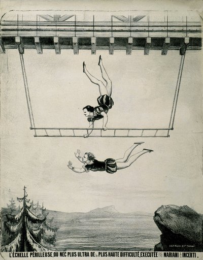 Trapezistler tehlikeli merdivende. by School French