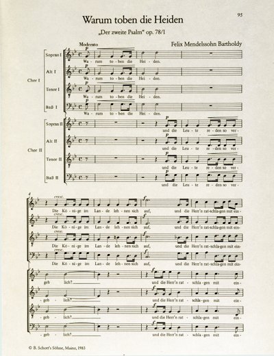 "Warum toben die Heiden" ikinci mezmur, op.38, Felix Mendelssohn (lito) by School German