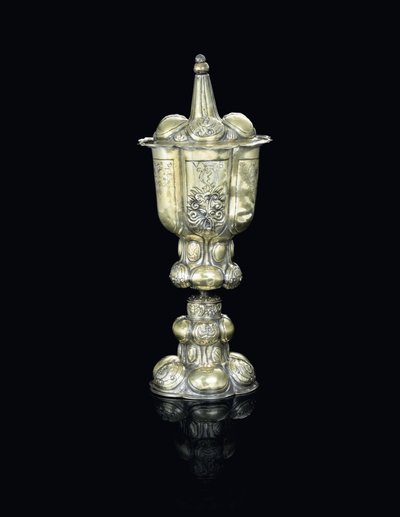 Kupa ve kapak, muhtemelen Transilvanya, 17. yüzyılın başları (gümüş yaldızlı) by School Hungarian