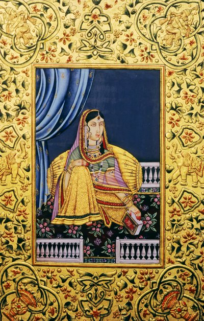Babür İmparatoriçesi Minyatür Tablolar by School Indian