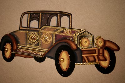 Eski Kraliyet Araba Deseninin Tablosu, Hindistan by School Indian