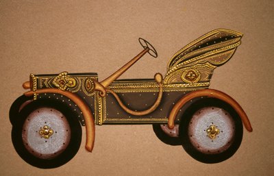 Eski Kraliyet Arabası Deseninin Boyanması, Hindistan by School Indian