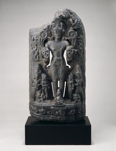 Surya, c. 11. yüzyıl (kara klorit) by School Indian