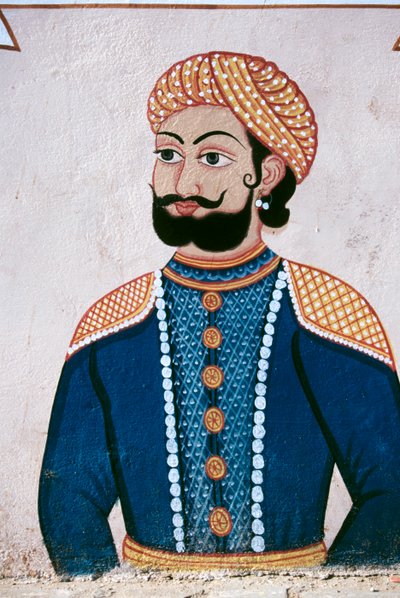 Rajput Soylusu Duvar Resmi, Jaipur, Rajasthan, Hindistan by School Indian