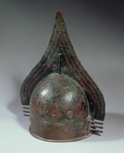 Bronz miğfer, Villanova dönemi, MÖ 2. yarı 8. yüzyıl (bronz) by School Italian