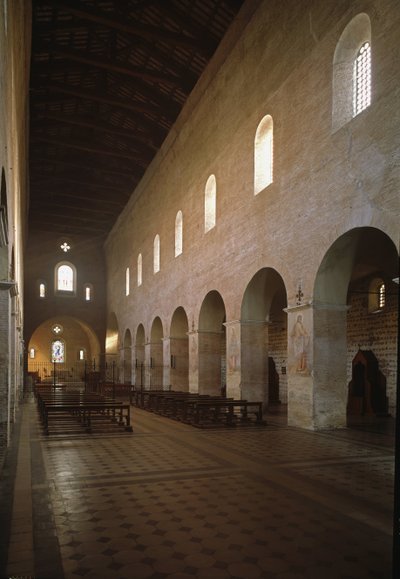 Aziz Vincent ve Aziz Anasthasius Üç Çeşme Manastırı (Tre-Fontane) (Chiesa dei Santi Vincenzo e Anastasio alle Tre Fontane) kilisesinin iç görünümü (Aziz Vincenzo e Anastasio, abbazia delle Tre Fontane kilisesinin iç görünümü) 625 -1 by School Italian
