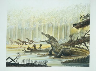 Arka planda Fabrosaurus