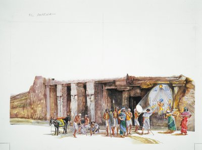 Tell el-Amarna - güneş diski olarak tasvir edilen tanrı Aton