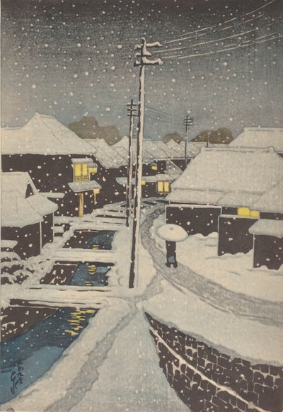 Akşam Karı (gravür) by School Japanese