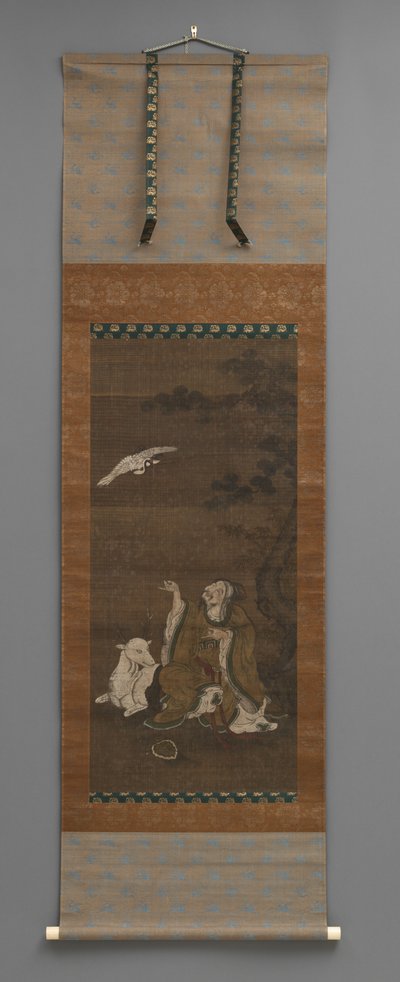 Geyik, uçan vinç olan adam by Japanese School