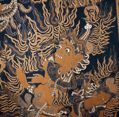 Bir canavar ile Cava batik by School Javanese