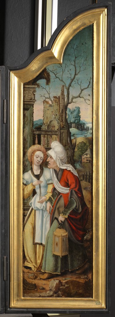 Çobanların Hayranlığı (üç parçanın sol paneli) by School Netherlandish