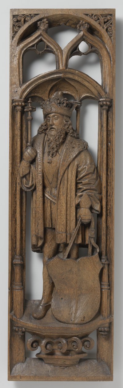 Bir organ vakasından alınan panel, c. 1510-20 (çok renklilik izleri olan meşe) by School Netherlandish